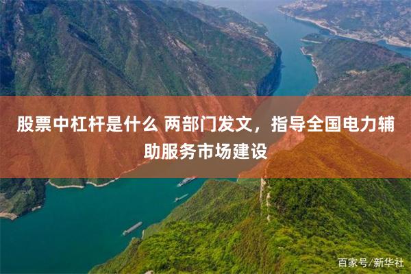 股票中杠杆是什么 两部门发文，指导全国电力辅助服务市场建设