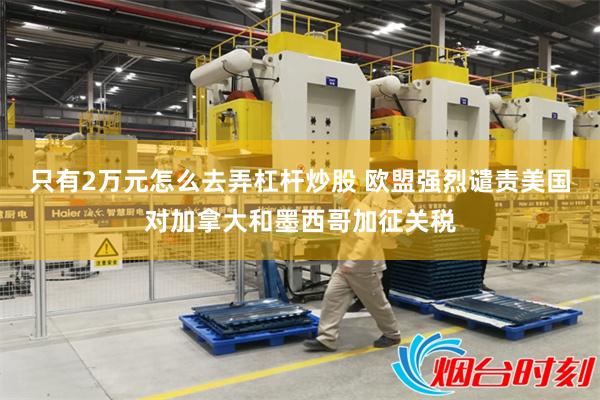 只有2万元怎么去弄杠杆炒股 欧盟强烈谴责美国对加拿大和墨西哥加征关税