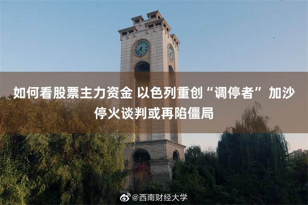 如何看股票主力资金 以色列重创“调停者” 加沙停火谈判或再陷僵局