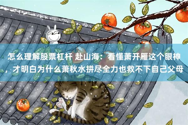怎么理解股票杠杆 赴山海：看懂萧开雁这个眼神，才明白为什么萧秋水拼尽全力也救不下自己父母
